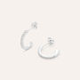 Orecchini A Cerchio Silver Rainbow Argento Rodiato Cubic Zirconia