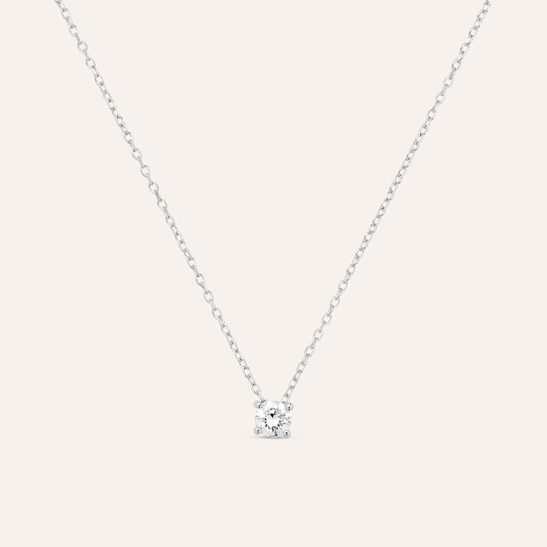 Collana Punto Luce Diamade Oro Bianco Diamante Lab-Grown - Collane Punto Luce Donna | Stroili