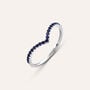 Anello Fedina Indiana Charlotte Oro Bianco Zaffiro