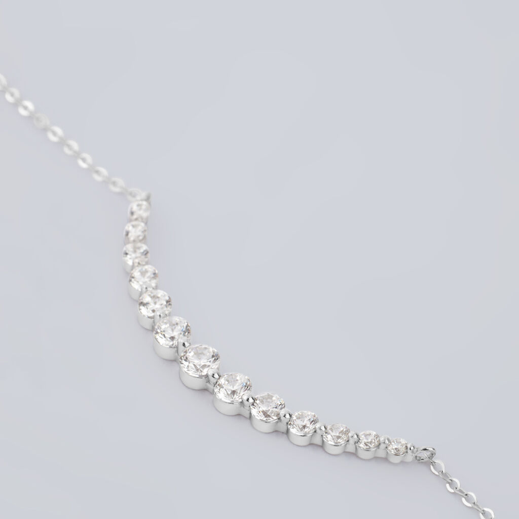 Collana Claire Oro Bianco Cubic Zirconia - Collane Donna | Stroili