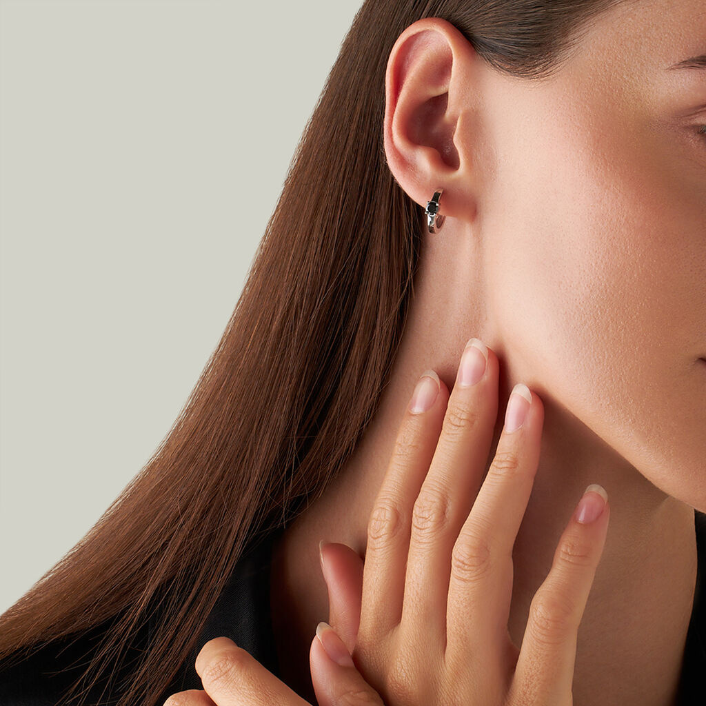 Orecchini A Cerchio Silver Elegance Argento Rodiato Cubic Zirconia - Orecchini a Cerchio Donna | Stroili