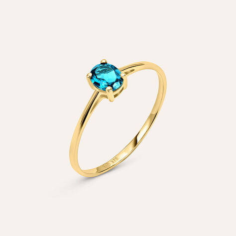 Anello Solitario Amélie Oro Giallo Topazio - Anelli con Pietre Donna | Stroili