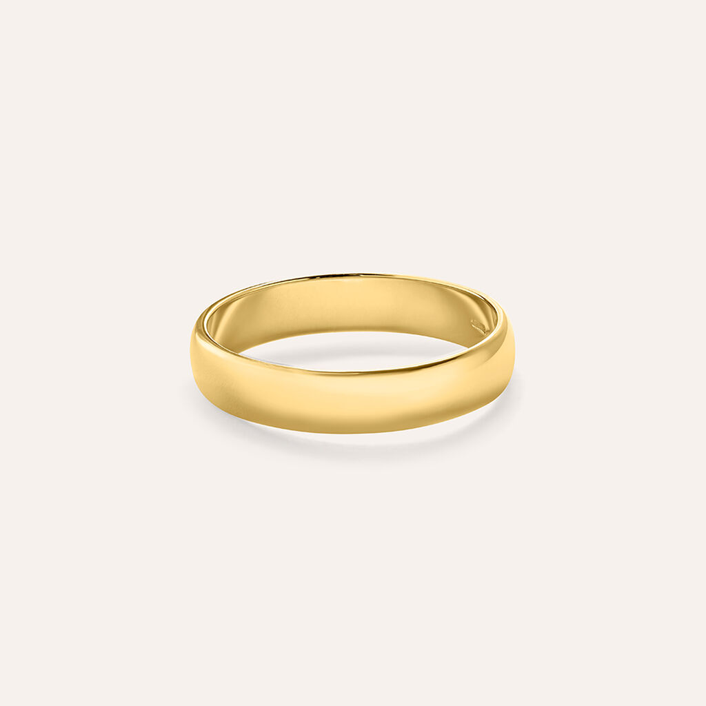 Fede Mantovana 4.5 mm Oro Giallo - Anelli con Incisione Unisex | Stroili