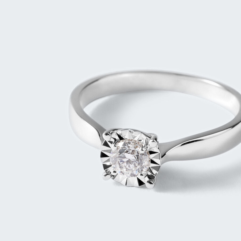 Anello Solitario Diamotion Oro Bianco Diamante - Anelli con Pietre Donna | Stroili