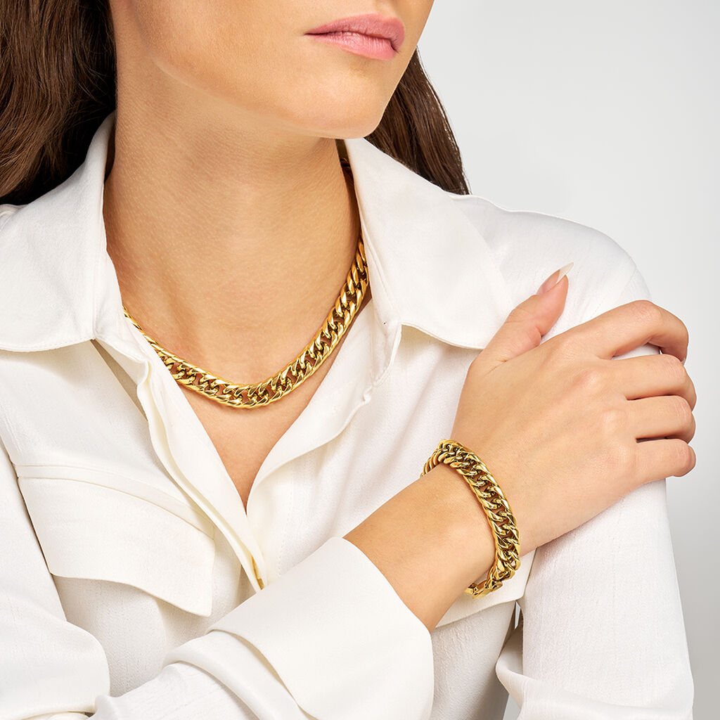 Bracciale Catena Lady Code Acciaio Dorato - Bracciali Donna | Stroili