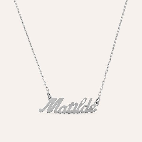 Collana Matilde Gold Names Oro Bianco - Collane Unisex | Stroili