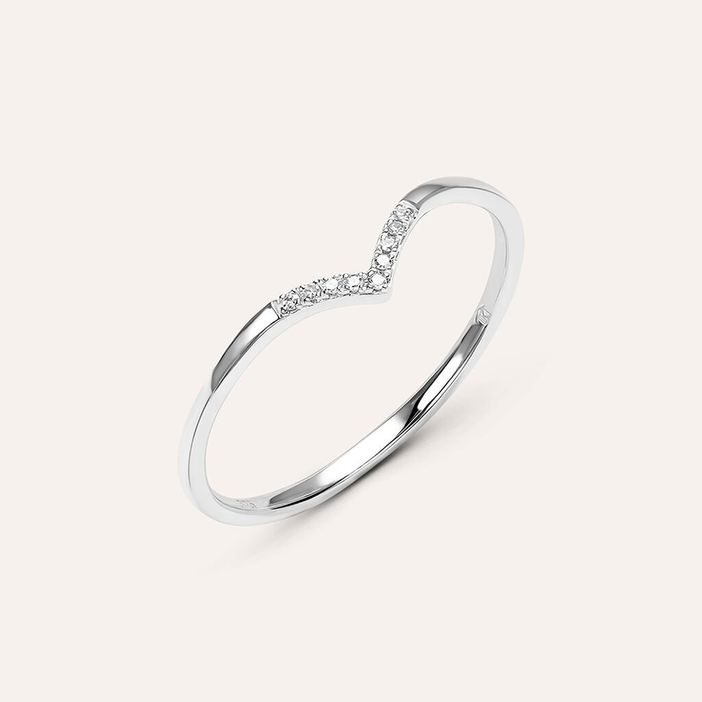 Anello Fantasia Sophia Oro Bianco Diamante