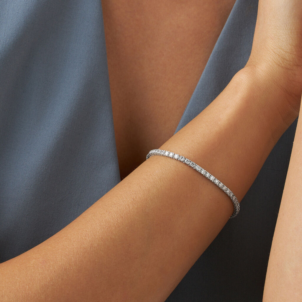 Bracciale Tennis Diamade Oro Bianco Diamante Lab-Grown - Bracciali Tennis Donna | Stroili