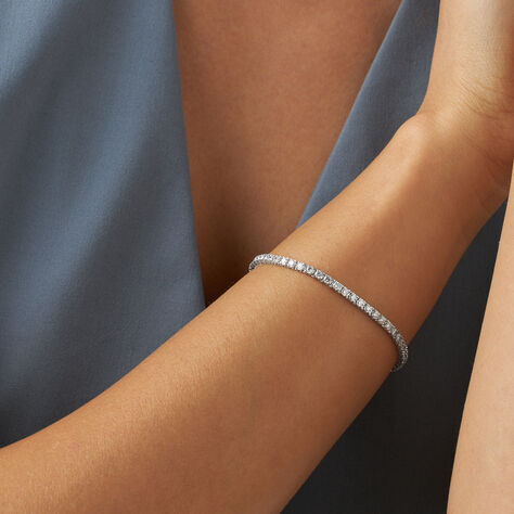 Bracciale Tennis Diamade Oro Bianco Diamante Lab-Grown - Bracciali Tennis Donna | Stroili