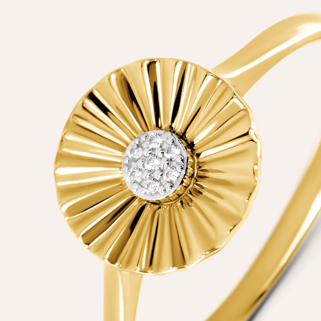 Anello Fantasia Claire Oro Giallo Cubic Zirconia