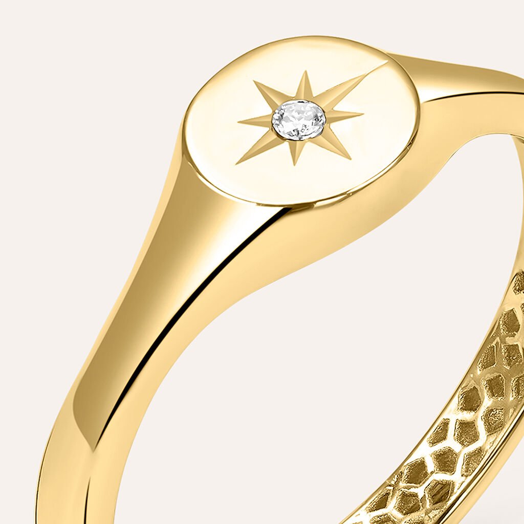 Anello Chevalier Beverly Oro Giallo Cubic Zirconia