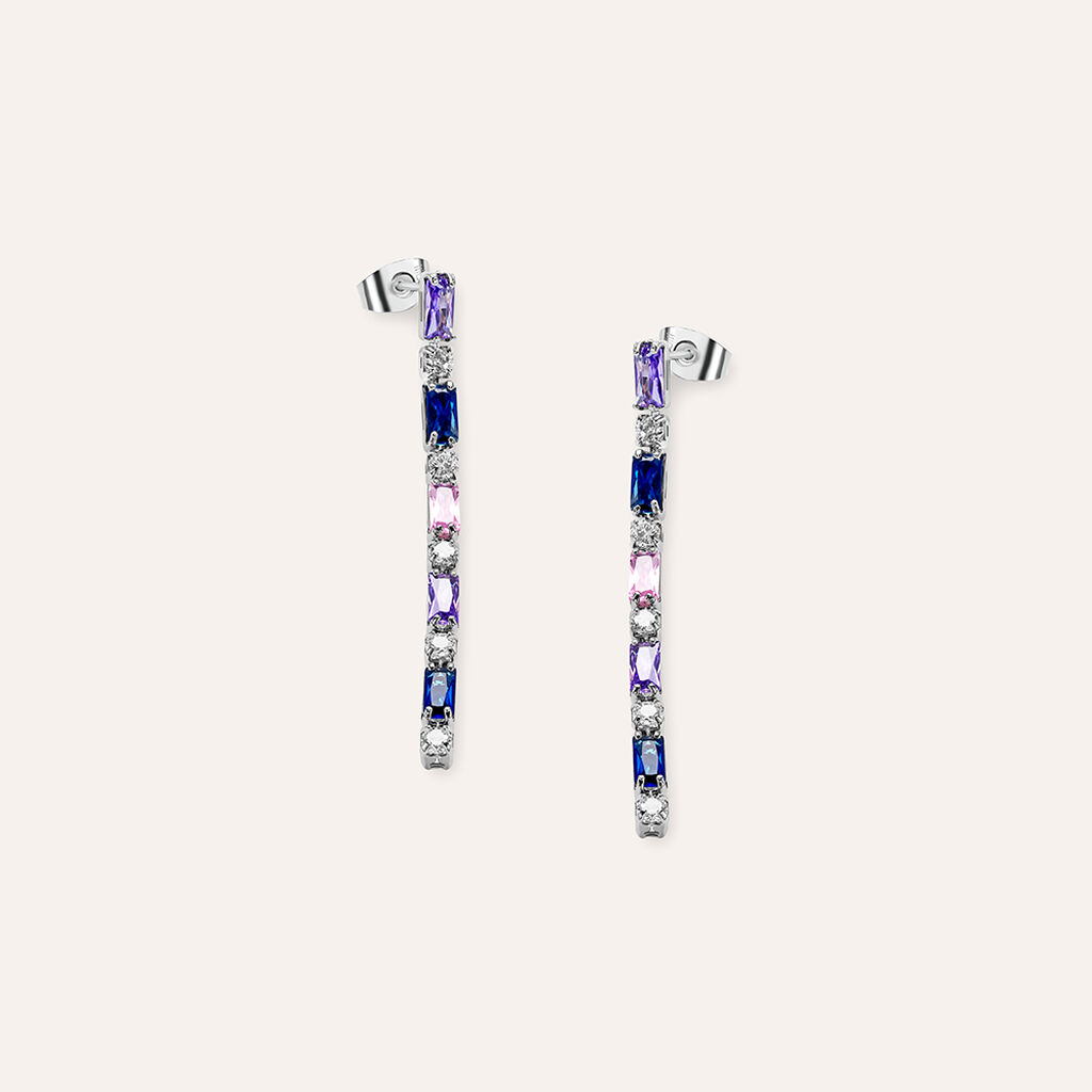 Orecchini Pendenti Tennis Romantic Shine Ottone Cristallo - Orecchini Pendenti Donna | Stroili