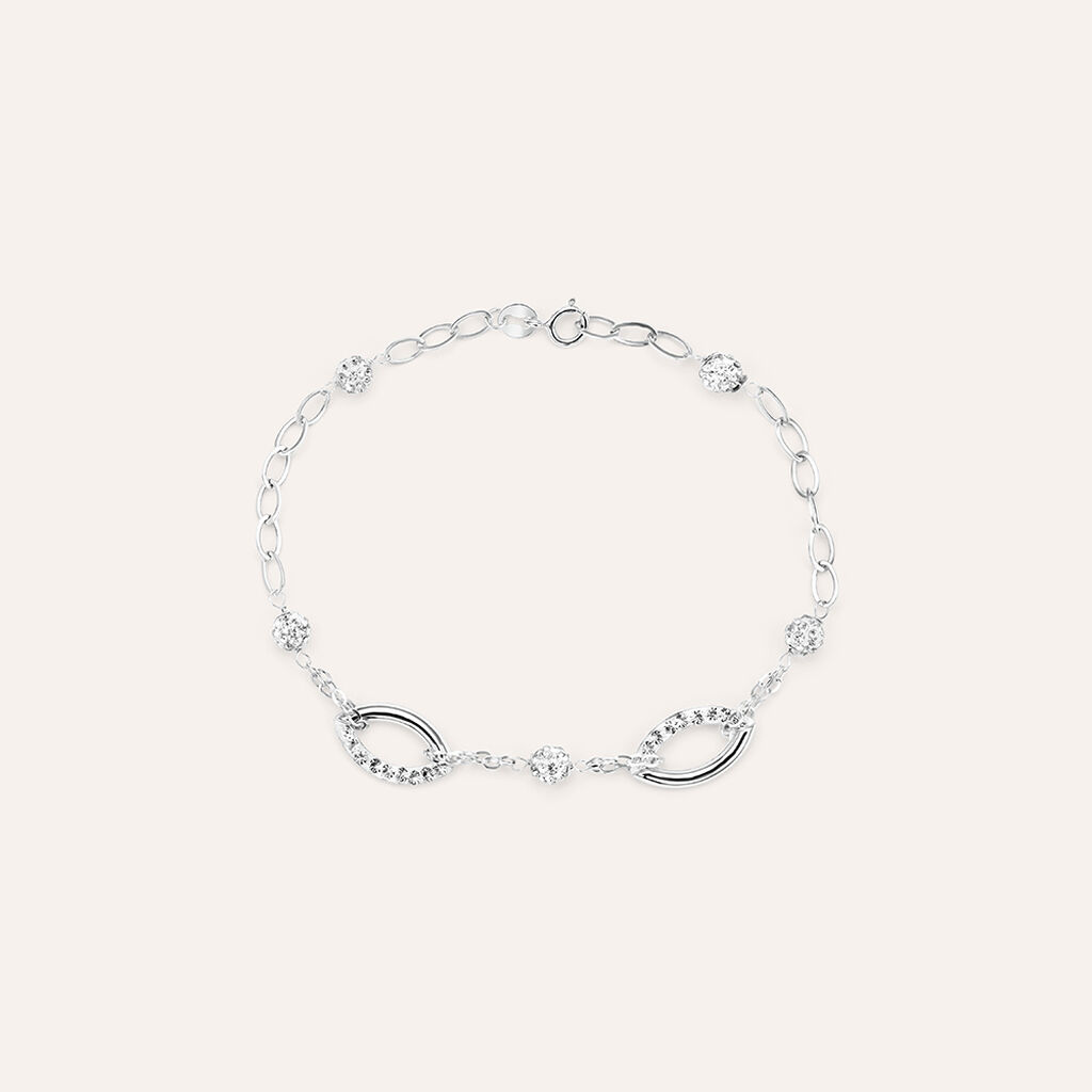 Bracciale Crystal Gold Oro Bianco Cristallo