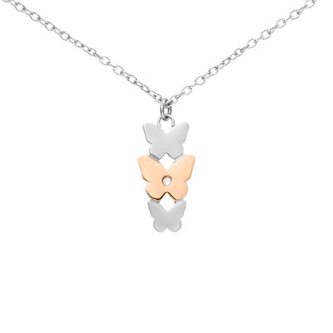 Collana Lady Chic Acciaio Bicolore Bianco / Rosa Cristallo - Collane Donna | Stroili