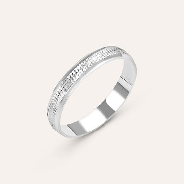 Fede Classica Diamantata 3.3 mm Oro Bianco