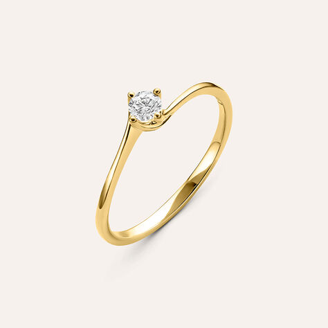 Anello Solitario Valentino Firmamenti Oro Giallo Diamante - Anelli con Pietre Donna | Stroili