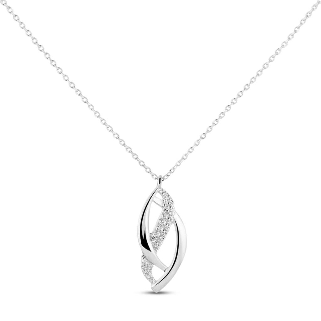 Collana Claire Oro Bianco Cubic Zirconia