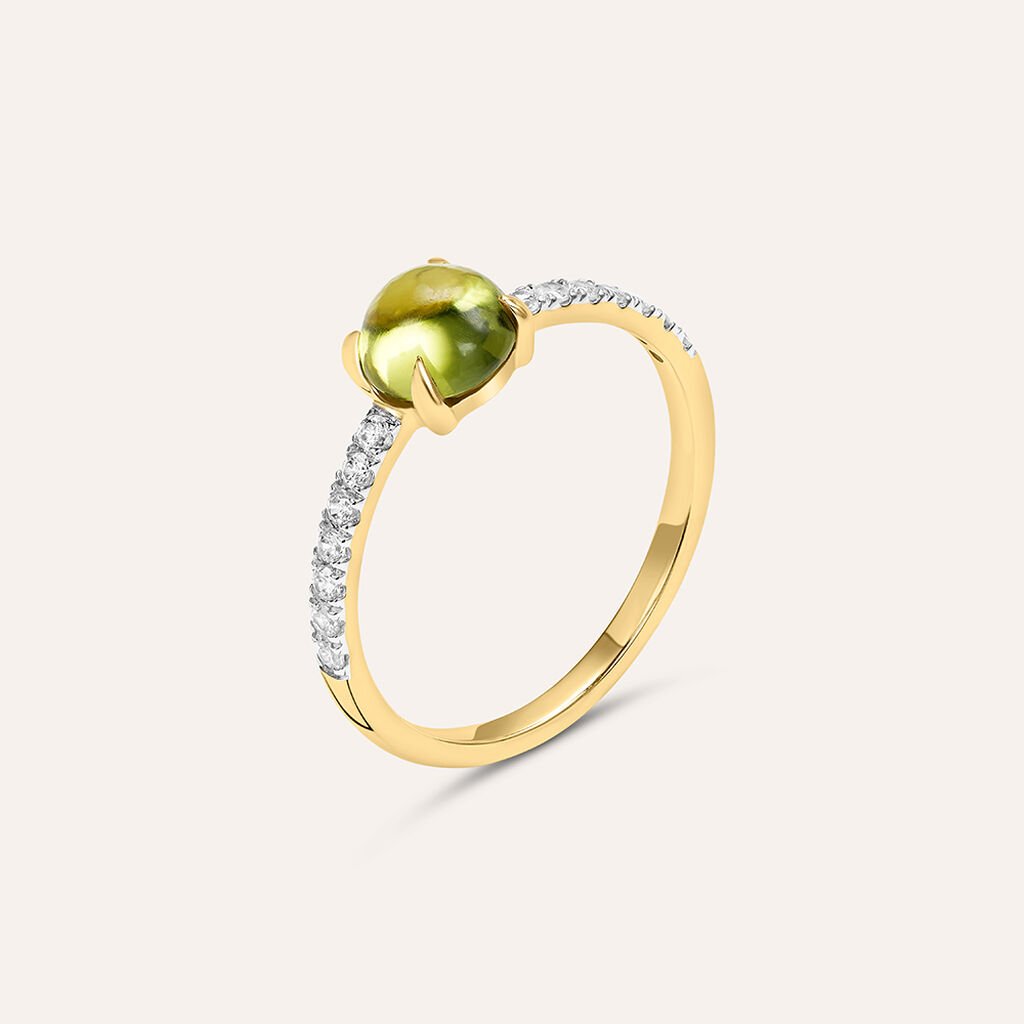 Anello Solitario Amélie Oro Giallo Peridoto Cubic Zirconia - Regalo per Cerimonie Religiose Donna | Stroili