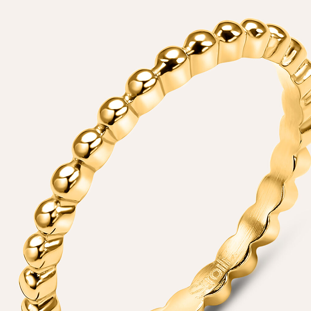 Anello Fantasia Radiance Acciaio Dorato