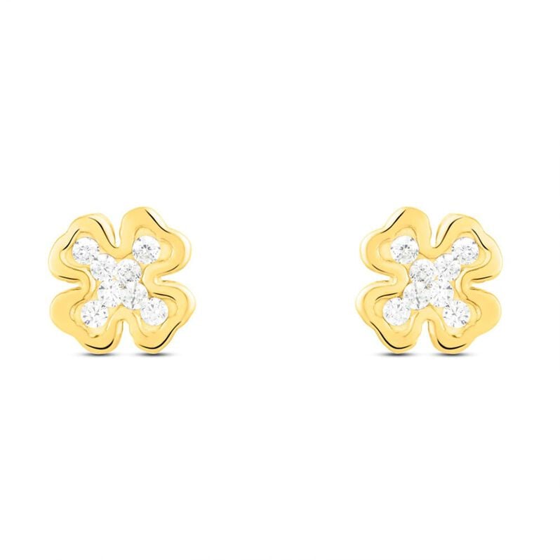 Orecchini Lobo Crystal Gold Oro Giallo Cristallo - Orecchini a Lobo Donna | Stroili