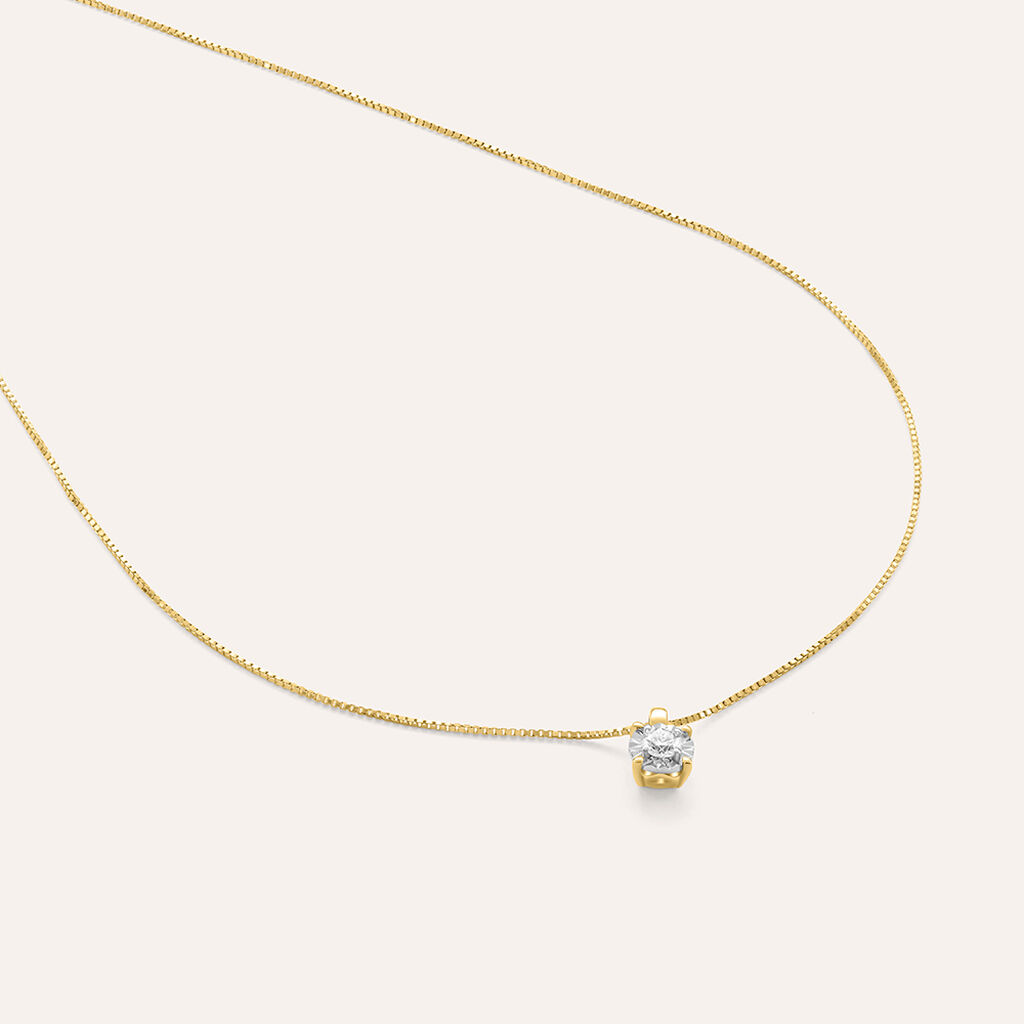 Collana Punto Luce Diamotion Oro Giallo Diamante - Collane Punto Luce Donna | Stroili