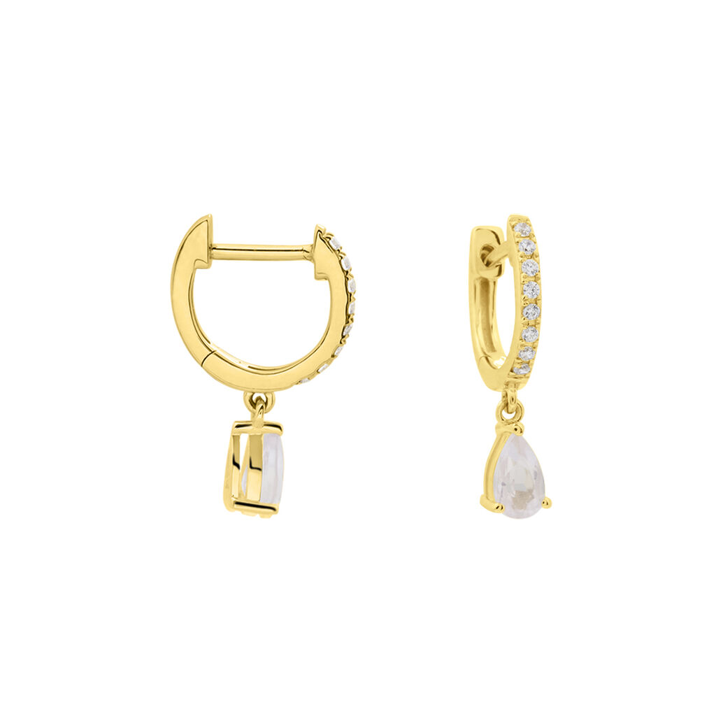 Orecchini A Cerchio Amélie Oro Giallo Quarzo Cubic Zirconia - Orecchini a Cerchio Donna | Stroili