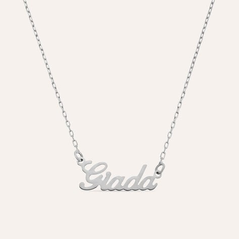 Collana Giada Gold Names Oro Bianco - Collane Unisex | Stroili