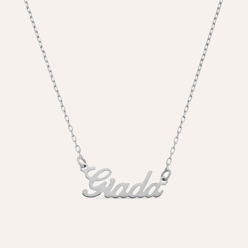 Collana Giada Gold Names Oro Bianco - Collane Unisex | Stroili