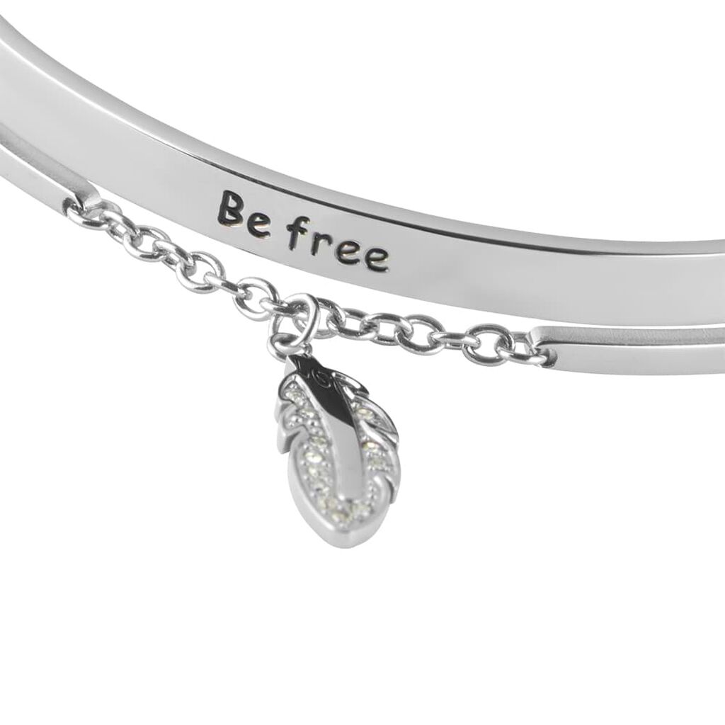Bangle Lady Message Acciaio Cristallo - Bracciali Rigidi Donna | Stroili