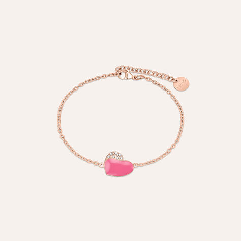 Bracciale Lady Sweet Acciaio Rosa Cristallo - Bracciali con Incisione Donna | Stroili