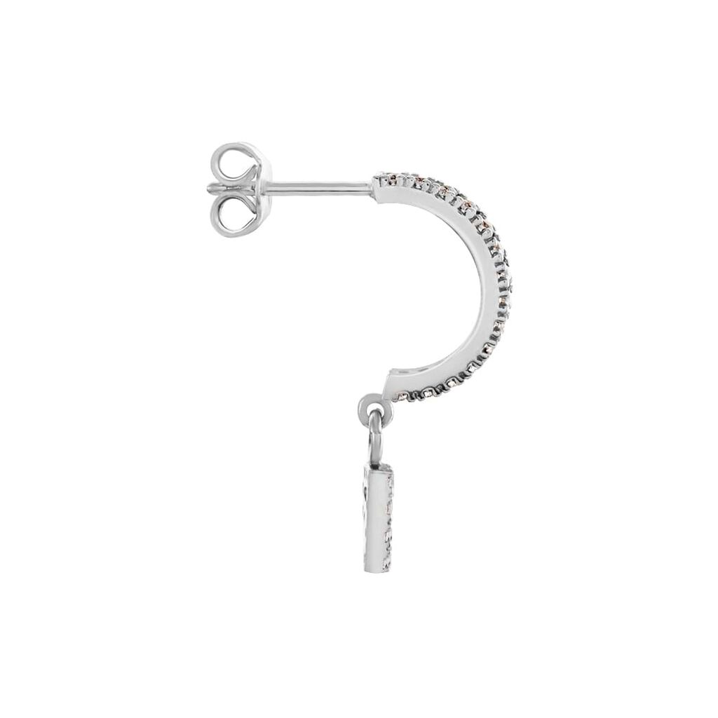 Mono Orecchino A Cerchio Silver Moments Argento Rodiato Cubic Zirconia - Mono Orecchino Donna | Stroili