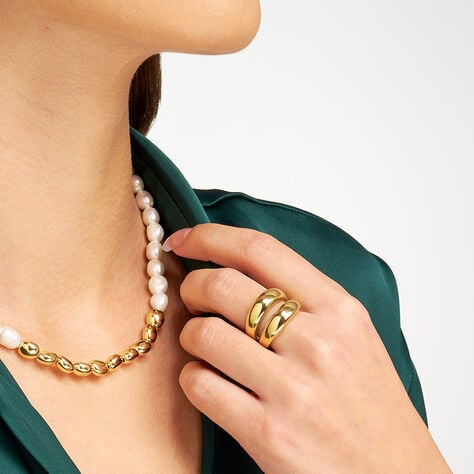 Anello Fascia Radiance Acciaio Dorato - Anelli Moderni Donna | Stroili