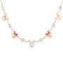 Collana Acciaio rosato Topolino Minnie e Cristalli