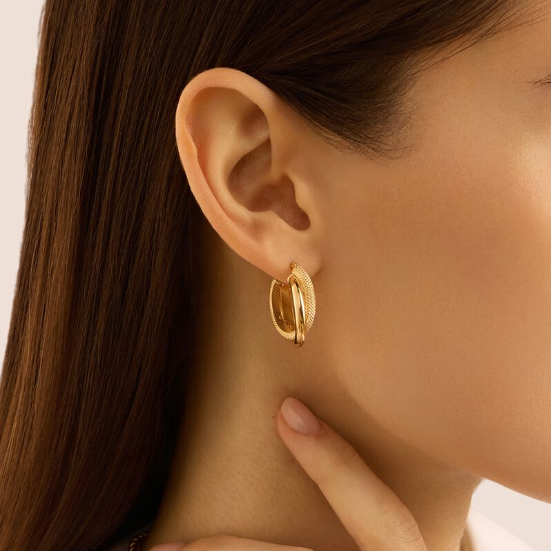 Orecchini A Cerchio Gold Essence Oro Giallo - Orecchini a Cerchio Donna | Stroili