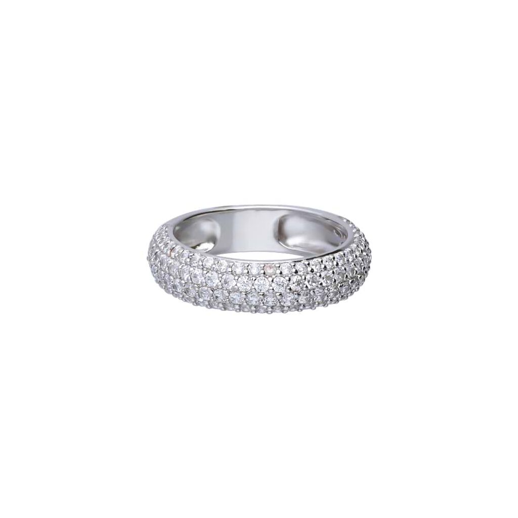 Anello Fascia Silver Shine Argento Rodiato Cubic Zirconia - Anelli con Pietre Donna | Stroili
