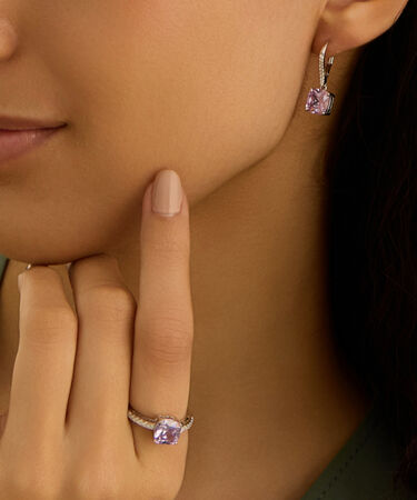 Anello Solitario Silver Rainbow Argento Rodiato Cubic Zirconia