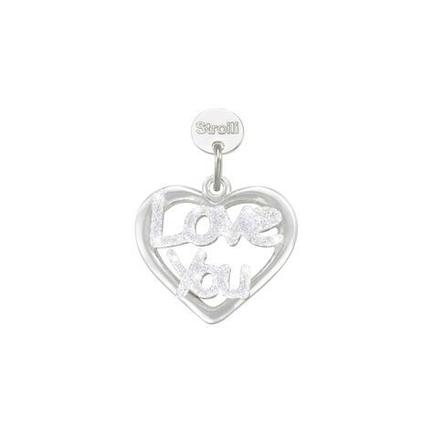 Charm in argento rodiato e glitter - Charms Donna | Stroili