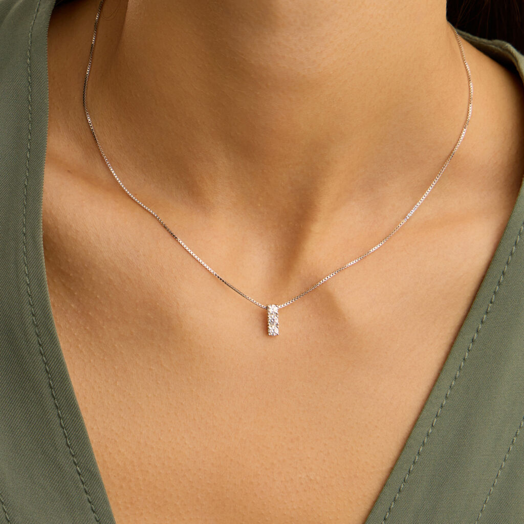 Collana Trilogy Silver Elegance Argento Rodiato Cubic Zirconia