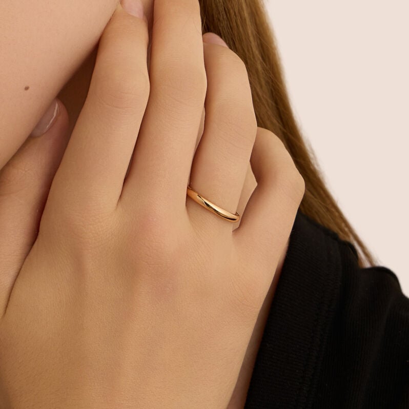 Fede Francesina 2.5 mm Oro Rosa - Anelli con Incisione Unisex | Stroili