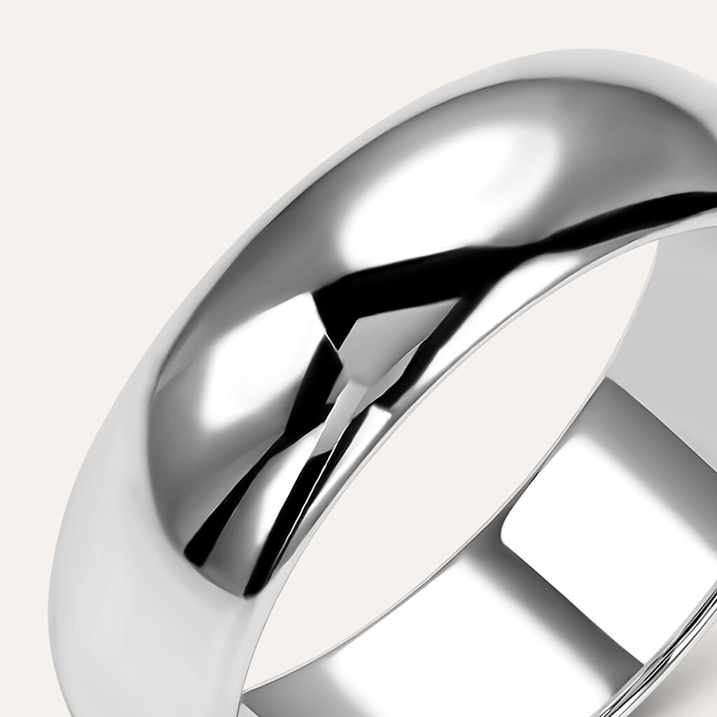 Fede Mantovana Leggera 6 mm Oro Bianco