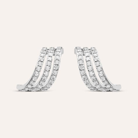 Orecchini A Cerchio Silver Shine Argento Rodiato Cubic Zirconia - Orecchini a Cerchio Donna | Stroili