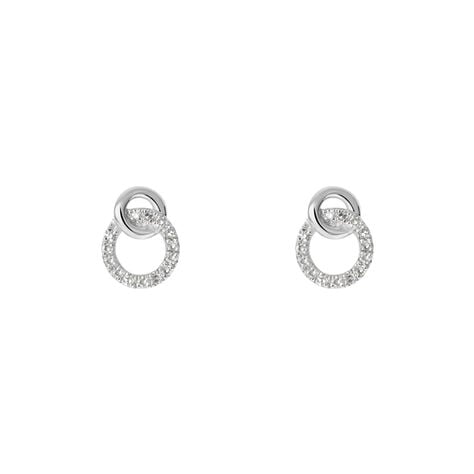 Orecchini Lobo Sophia Oro Bianco Diamante - Orecchini a Lobo Donna | Stroili