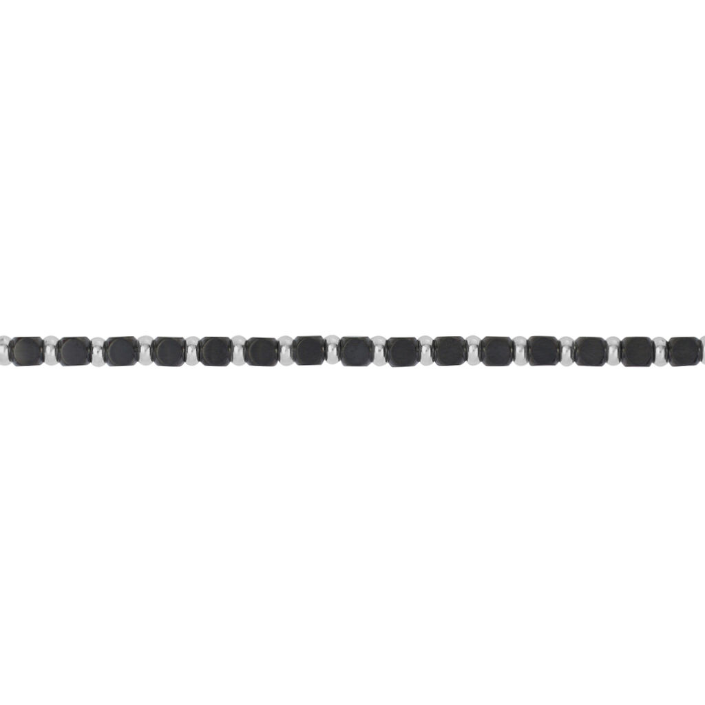 Bracciale Man Code Acciaio Bicolore Bianco / Nero - Bracciali Uomo | Stroili