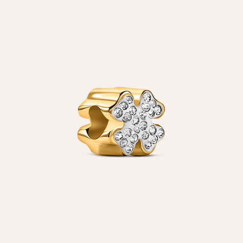 Bead Essential Code Acciaio Dorato Cristallo - Beads Donna | Stroili