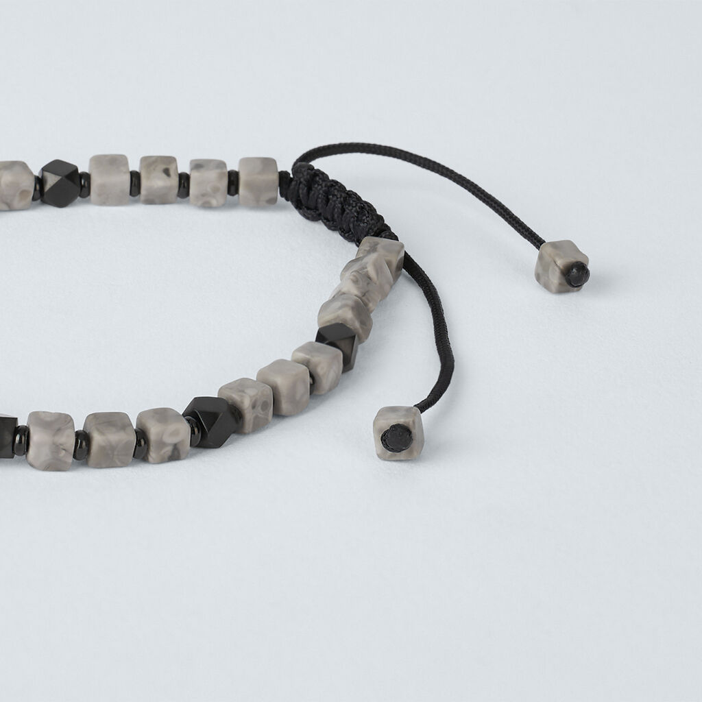 Bracciale Man Code Acciaio Antracite Labradorite - Bracciali Uomo | Stroili