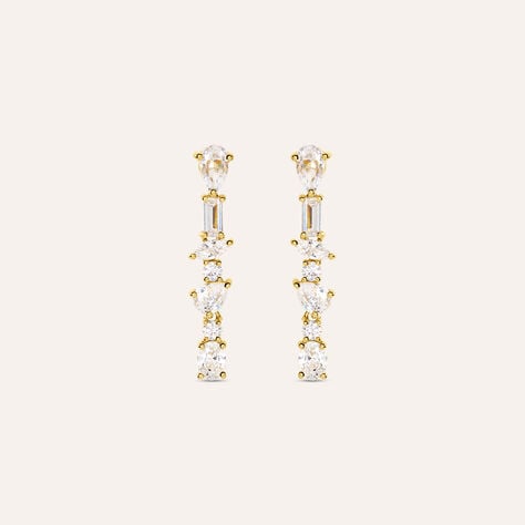Orecchini Lobo Silver Glow Argento Dorato Cubic Zirconia - Orecchini a Lobo Donna | Stroili