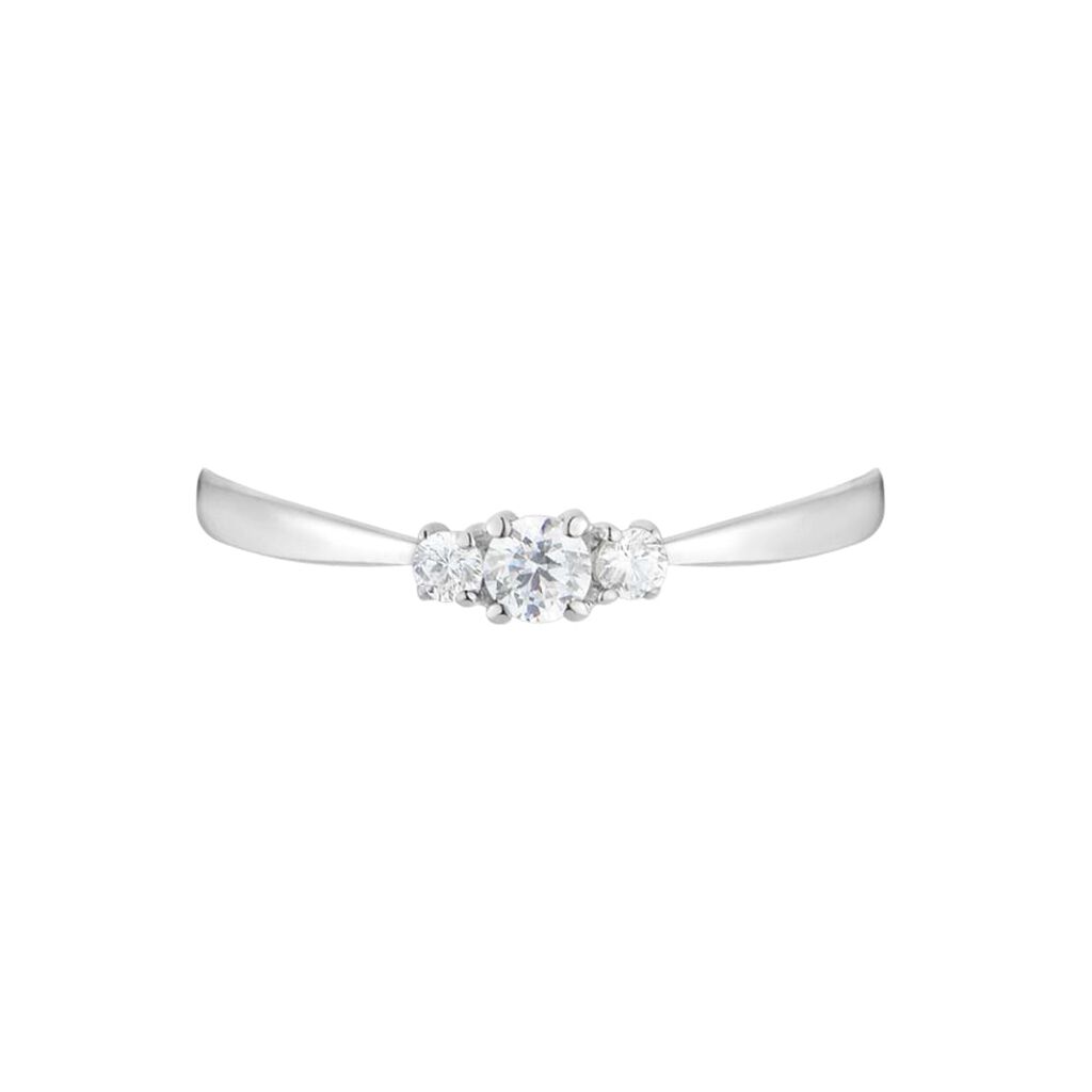 Anello Trilogy Claire Oro Bianco Cubic Zirconia - Anelli con Pietre Donna | Stroili