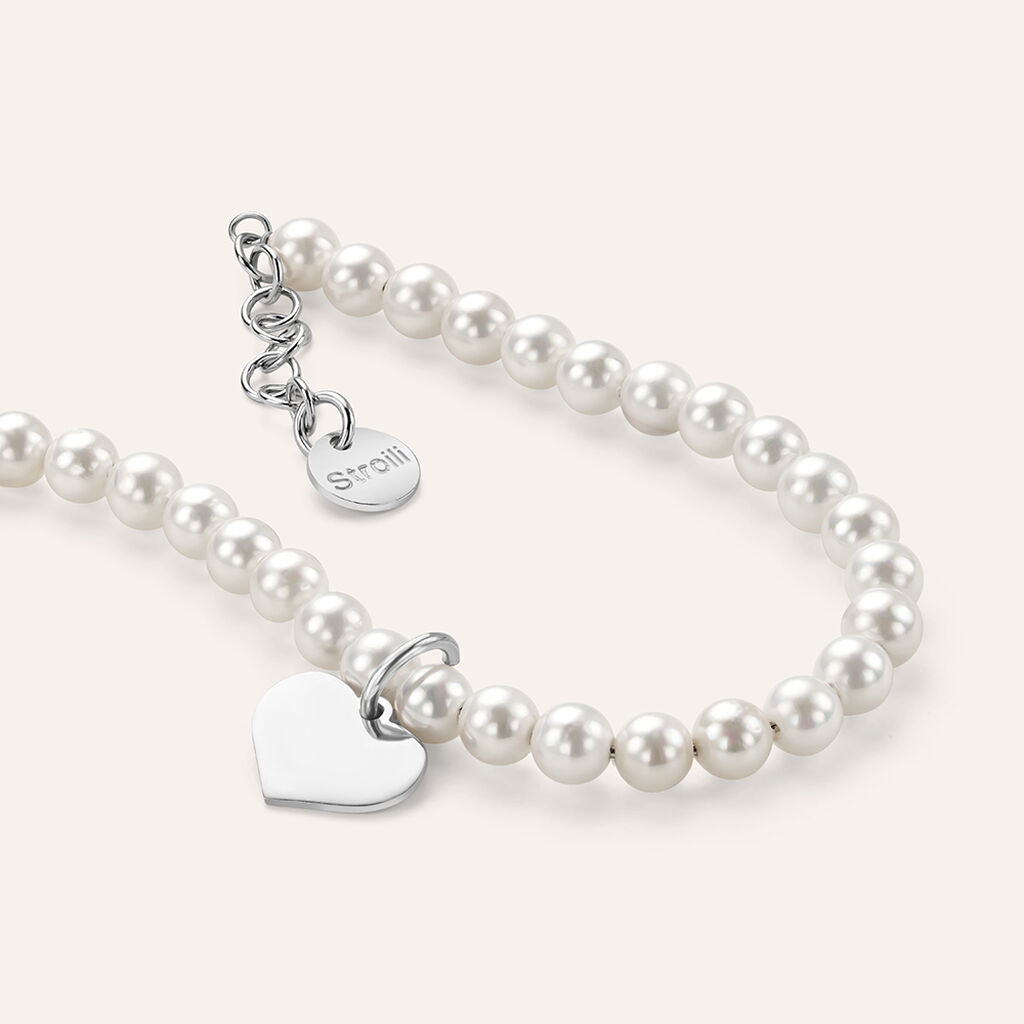Bracciale Silver Pearls Argento Rodiato Perla sintentica - Bracciali con Incisione Donna | Stroili