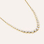Collana Aura Acciaio Dorato Cubic Zirconia