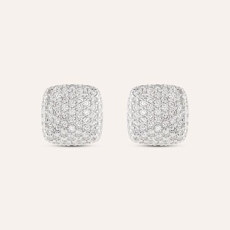 Orecchini Lobo Silver Shine Argento Rodiato Cubic Zirconia - Orecchini a Lobo Donna | Stroili